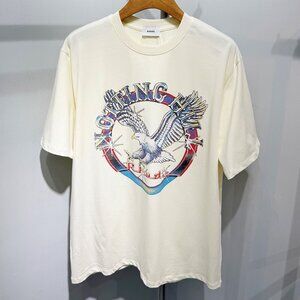 Rhude Cotton Notting Hill Graphic Beige T-Shirt